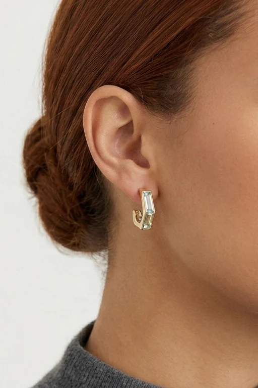Large Kiama Hoops - Green Amethyst - Image 3