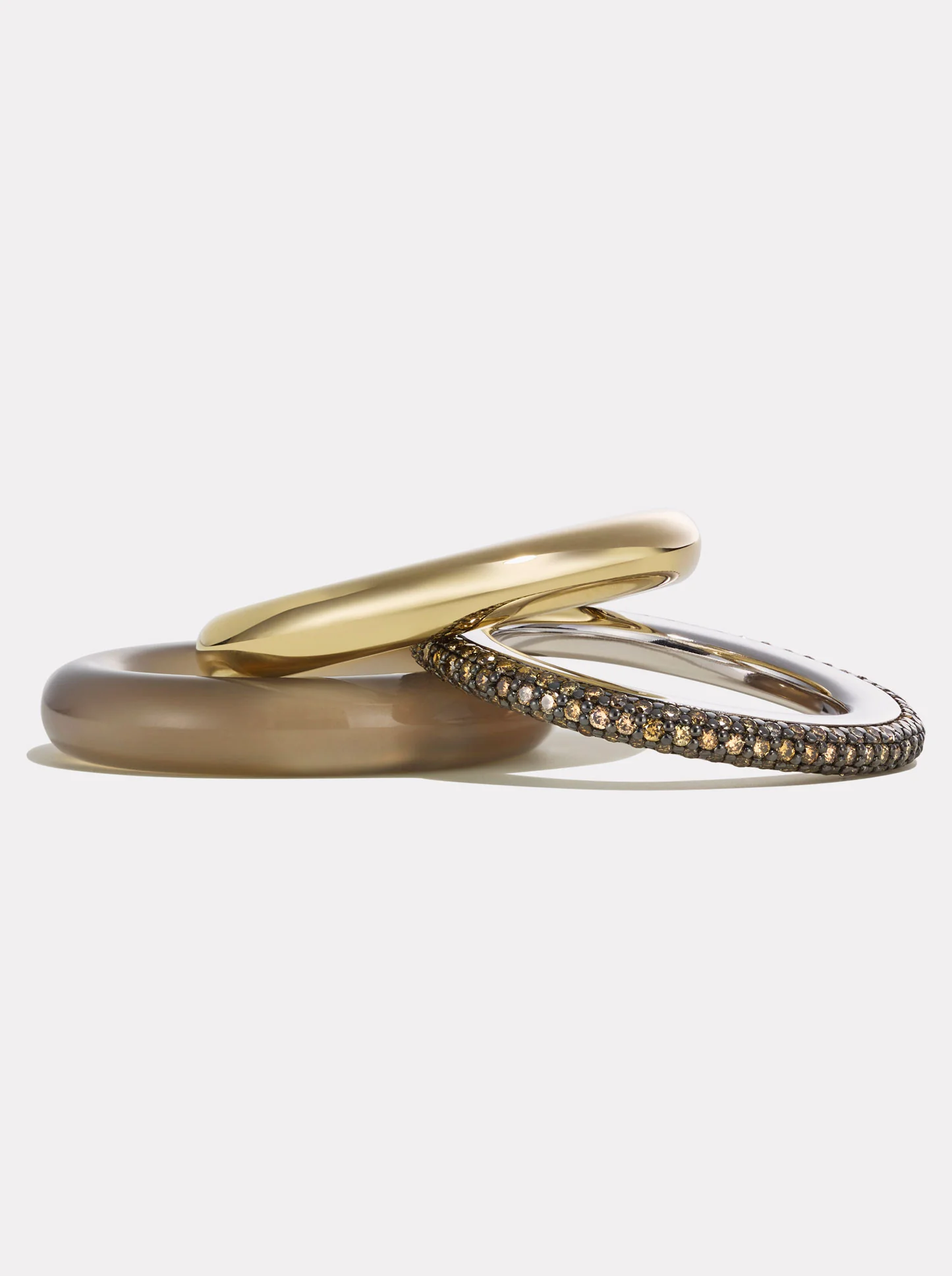 Stack_Aurea Ring Stack | Grey Agate - 52 - Image 3
