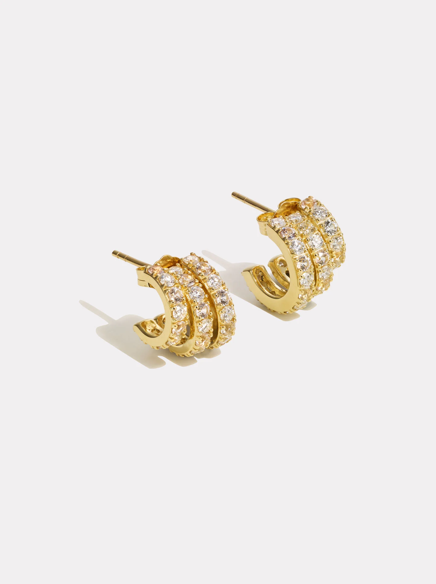 Classic Pavé Earring Stack | Gold - Image 3