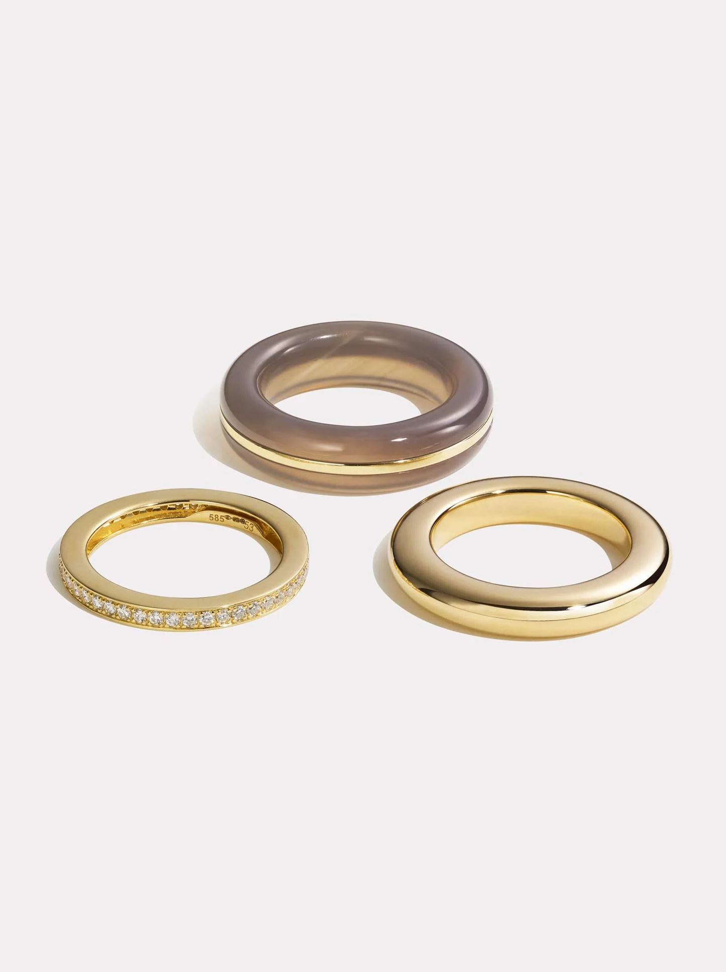 Stack_Classic Ring Stack | Grey Agate - 53 - Image 4
