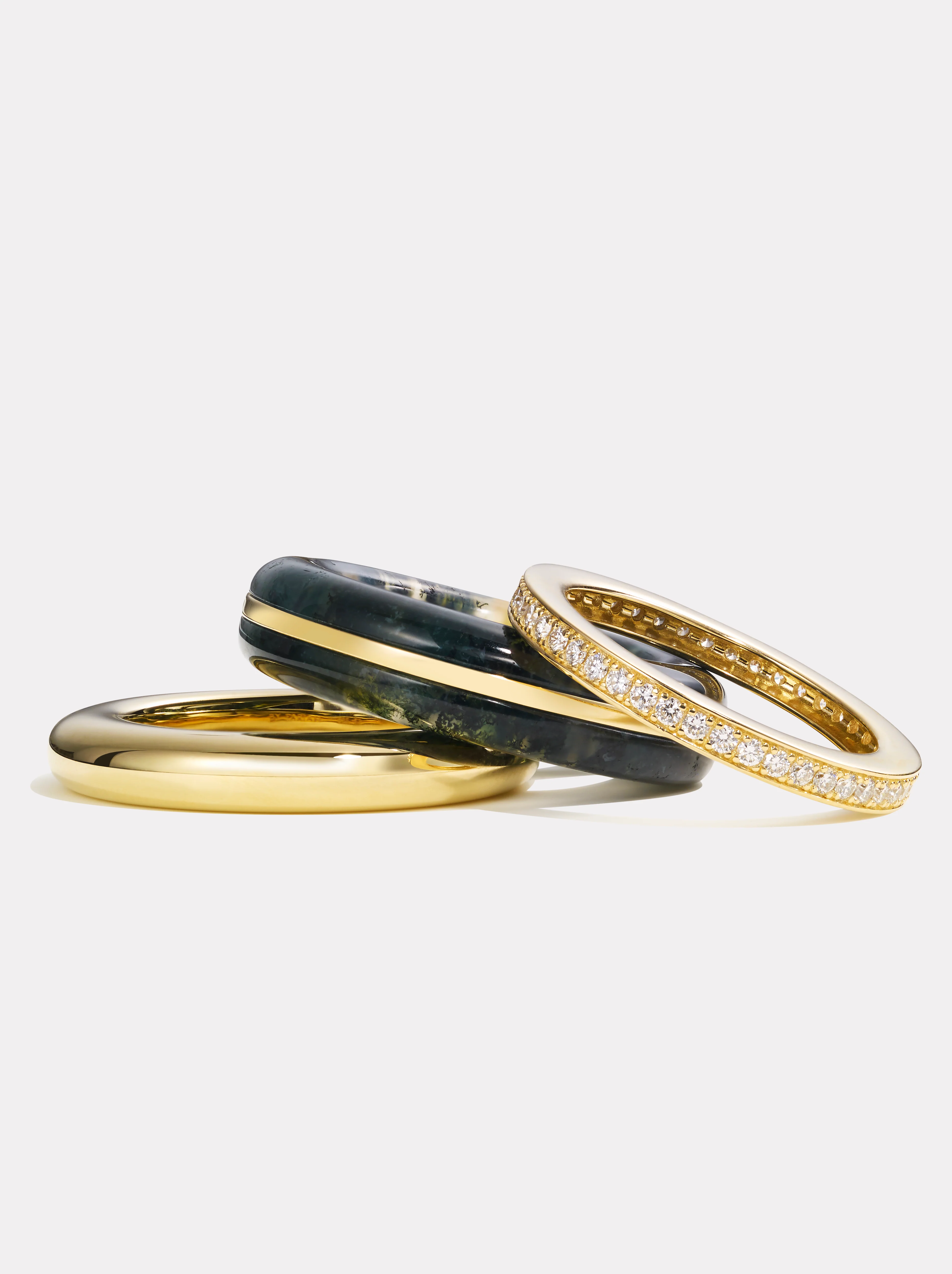 Stack_Classic Ring Stack | Moss Agate - 50 - Image 4