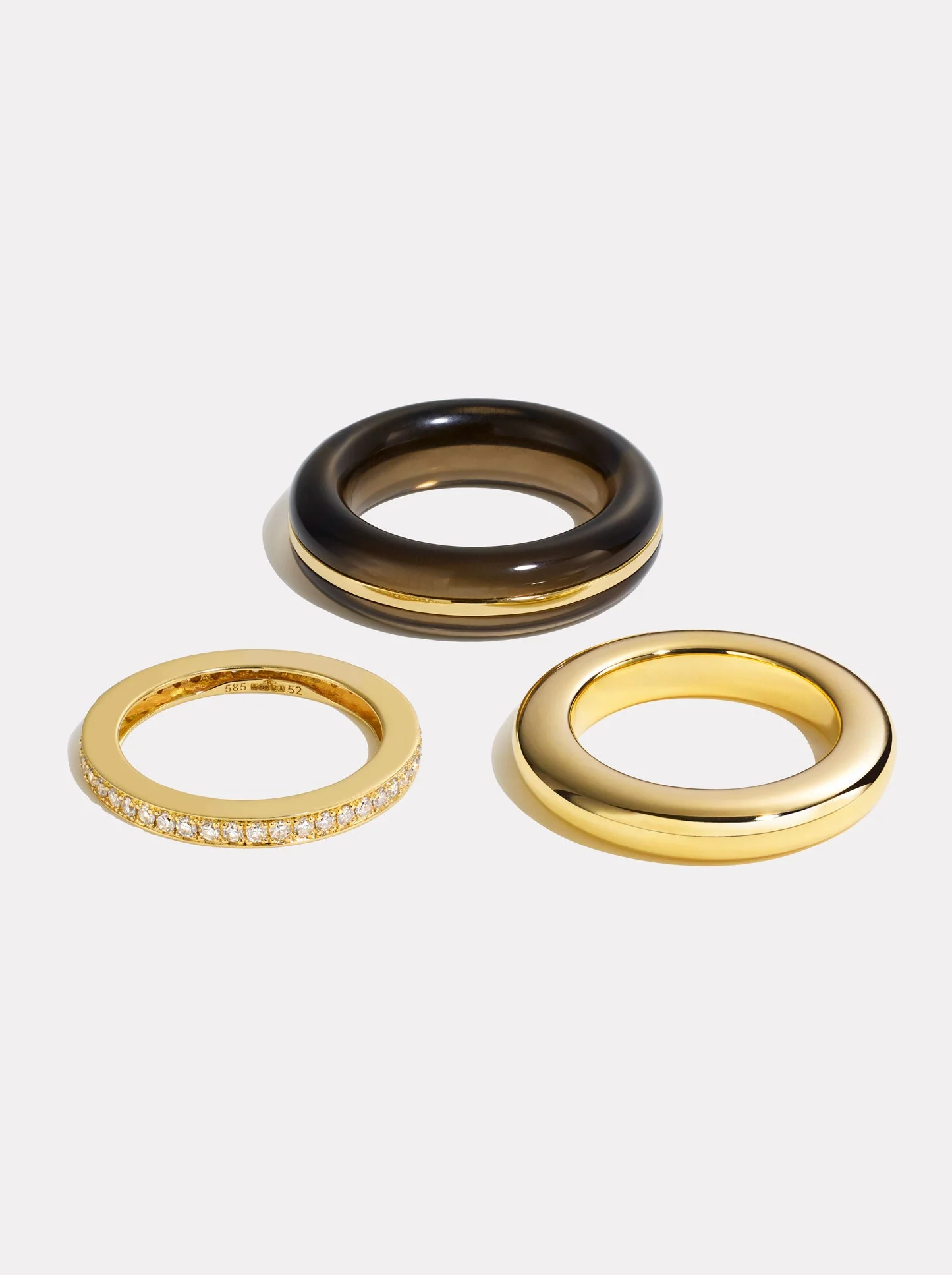 Stack_Classic Ring Stack | Smokey Quartz - 52 - Image 2