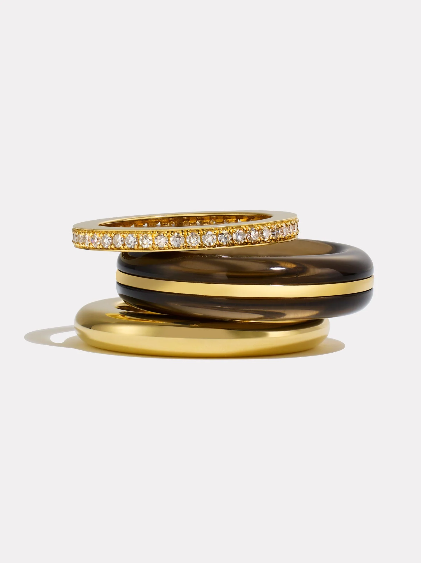Stack_Classic Ring Stack | Smokey Quartz - 54 - Image 3