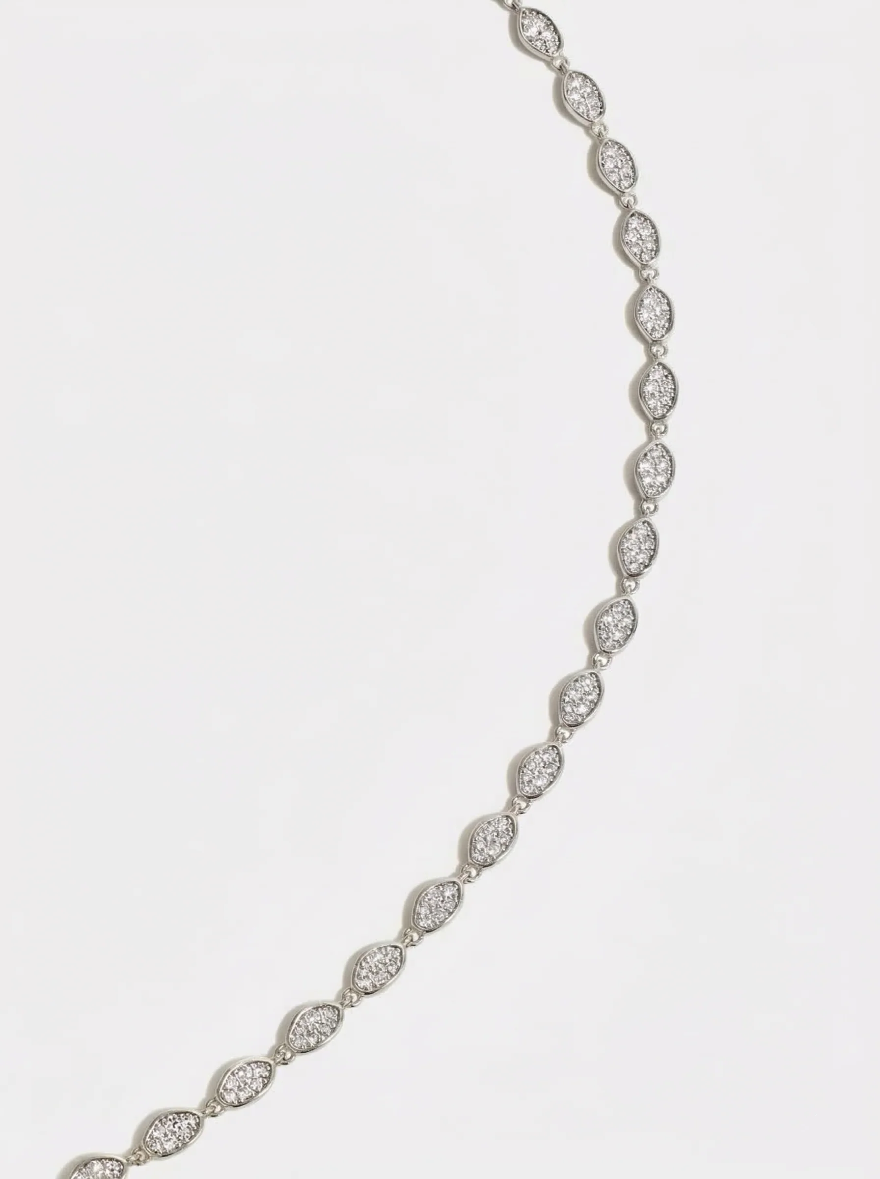 Cluster Diamond Bracelet - White Gold | 18cm - Image 2