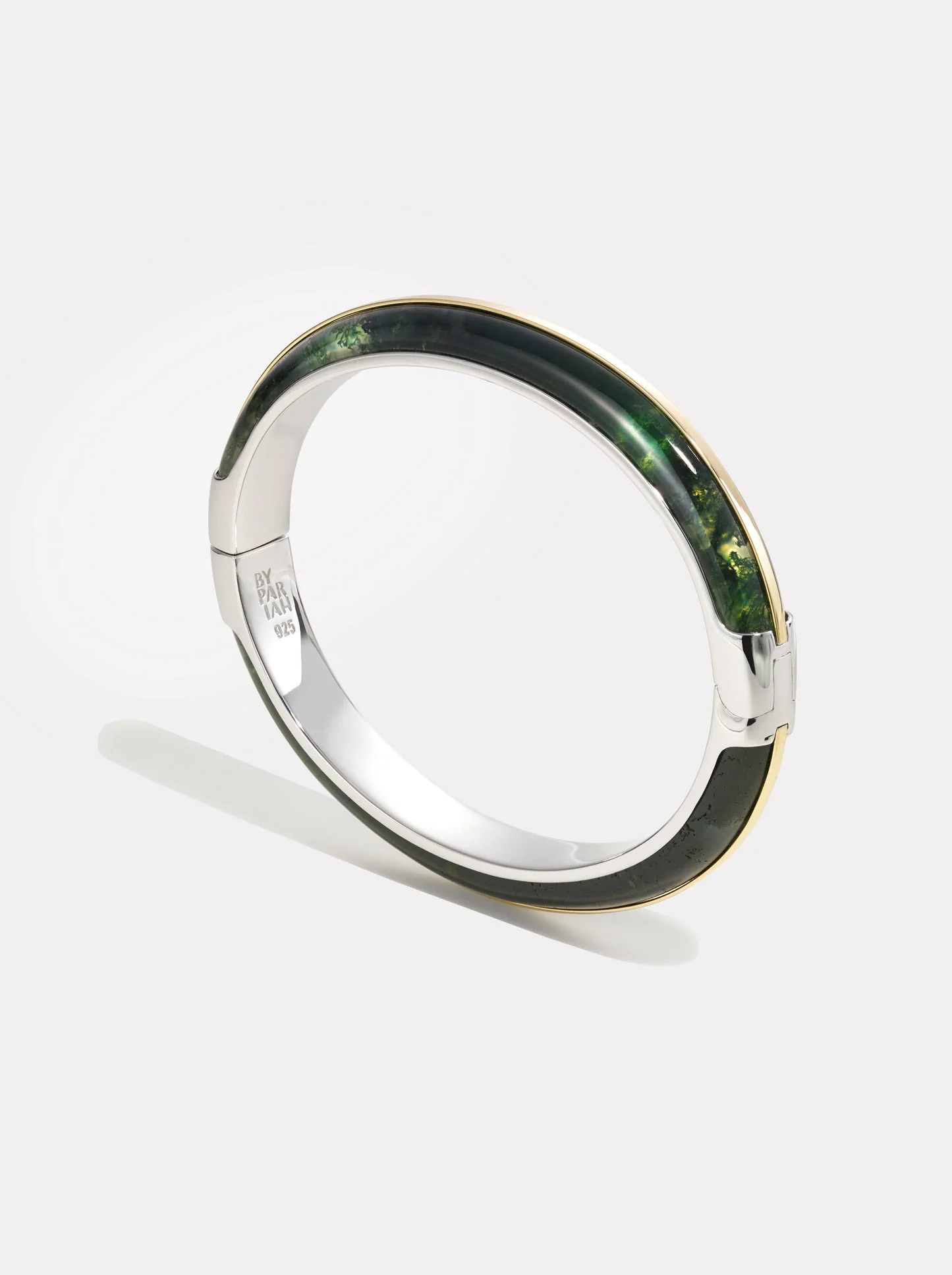 Essential Stacking Bangle | Moss Agate - Image 3