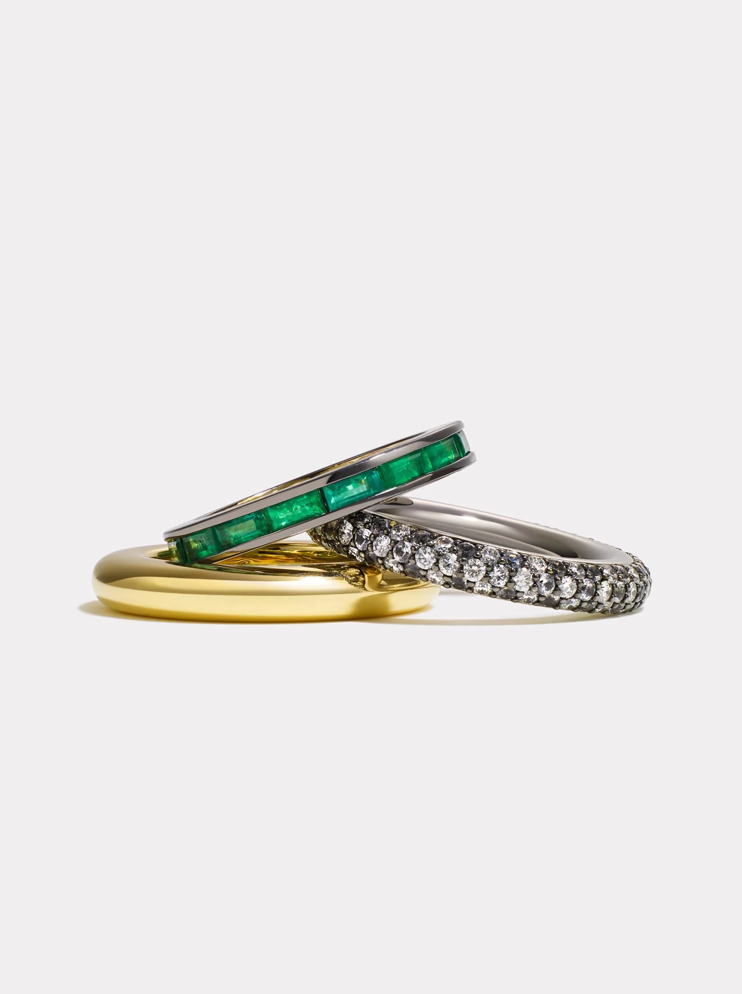 Prism Stacking Ring - Emerald - Image 3