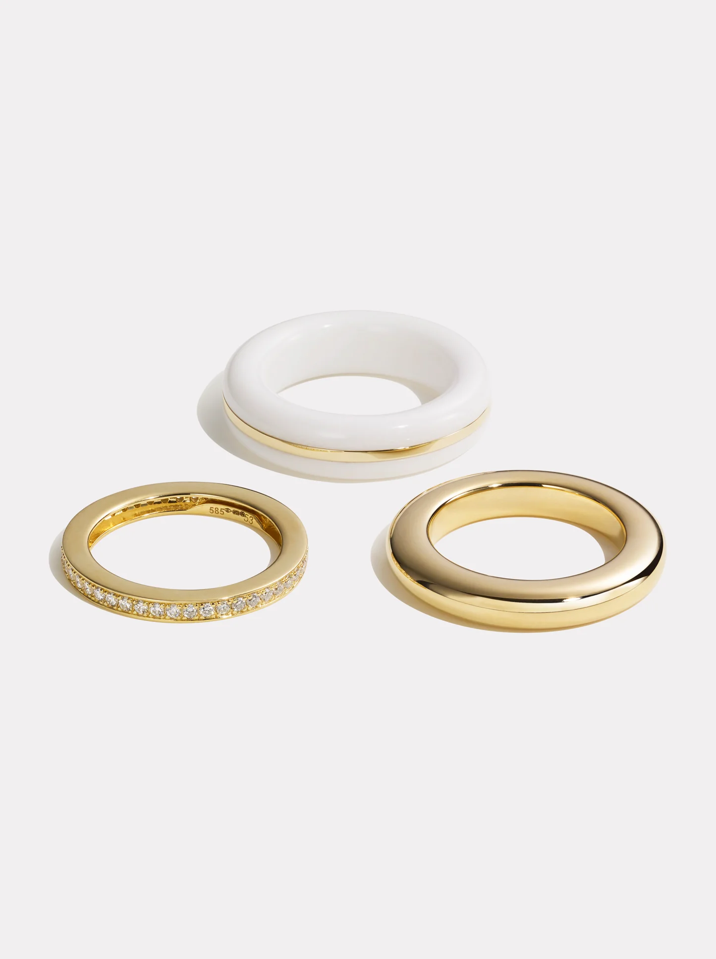 Stack_Classic Ring Stack | White Agate - 50 - Image 4
